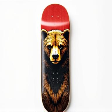 Street Deck Skateboard 'Bärenstark' mit Bärengrafik
