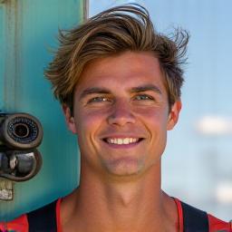 Porträtfoto des Longboarders Nico Huber